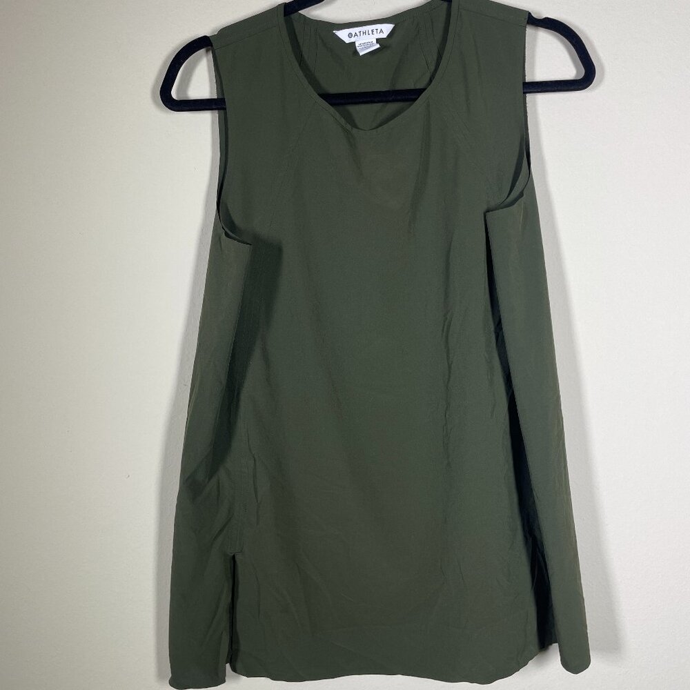 Athleta Olive Green Sleeveless Tank Top